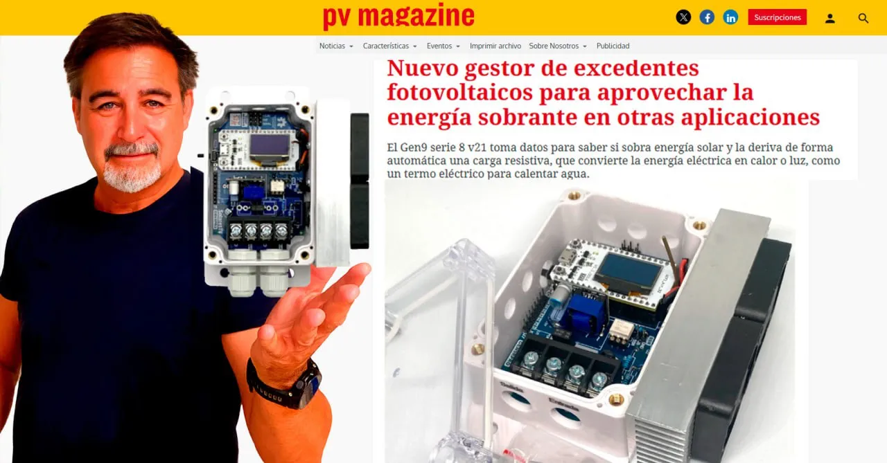 Nuevo gestor de excedentes fotovoltaicos para aprovechar al máximo tu energía solar: Gen9 Serie 8 v21